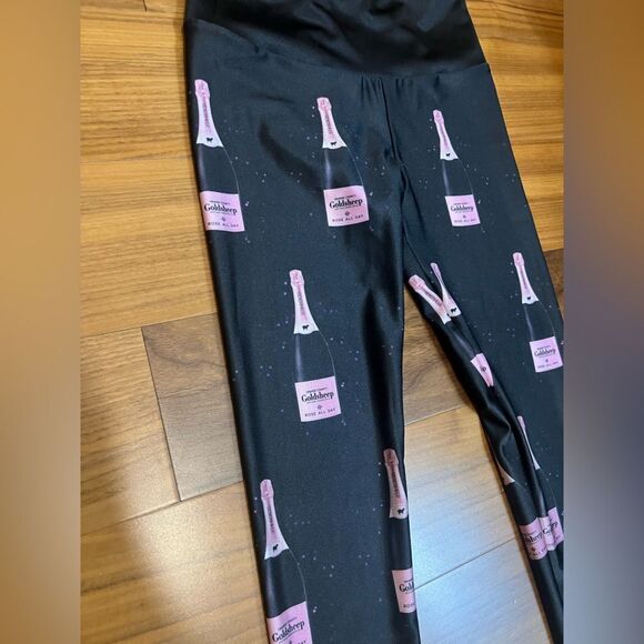 Goldsheep champagne bottle leggings, size XS - Picture 3 of 7